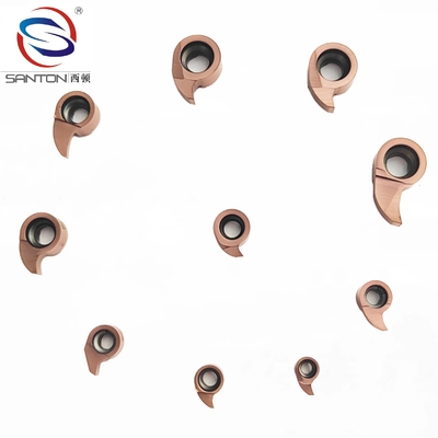 Un bon prix. Les pièces de rechange de coupe à virgule brune recouvertes d'un revêtement sont des inserts de découpe à carbure CNC. en ligne